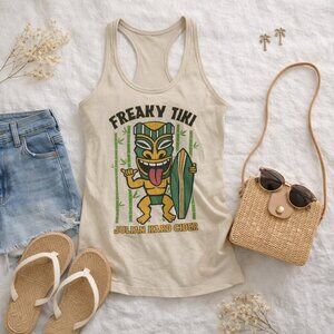 💙 Freaky Tiki Julian Hard Cider Graphic Tank Top Racerback